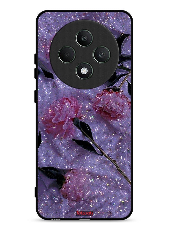 Tolwak Oppo Reno12 F 5G Protective Case Cover Glitter Roses - Image 1