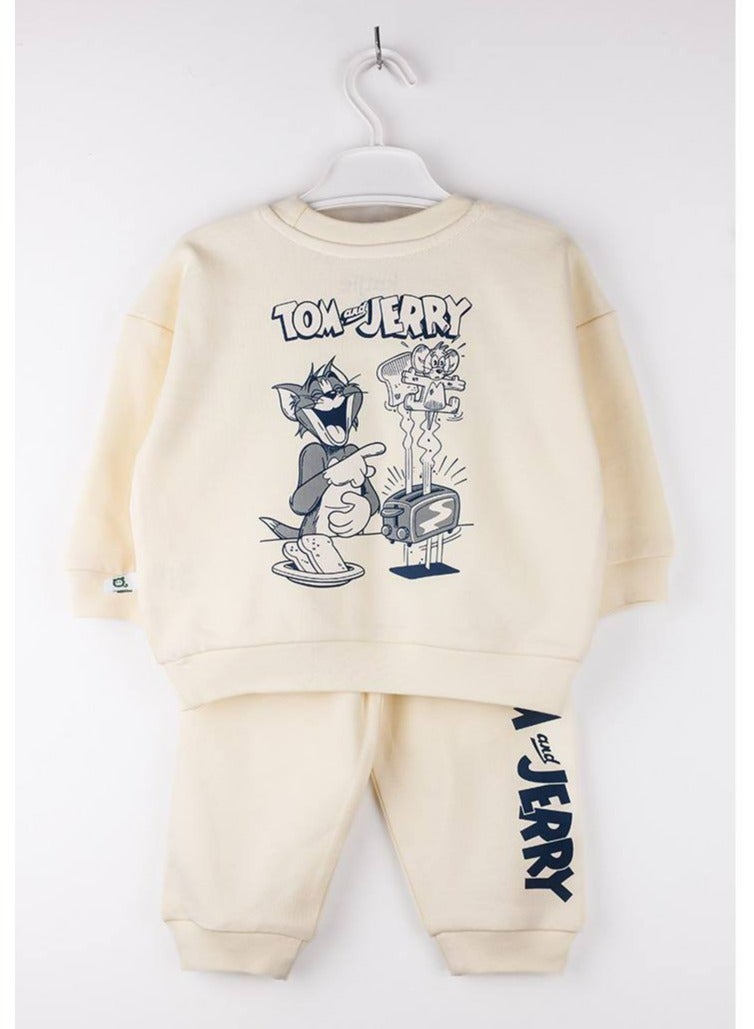 Katjie Tom and Jerry Cotton Sweatshirt and Jogger Set, Casual Wear  - Image 2