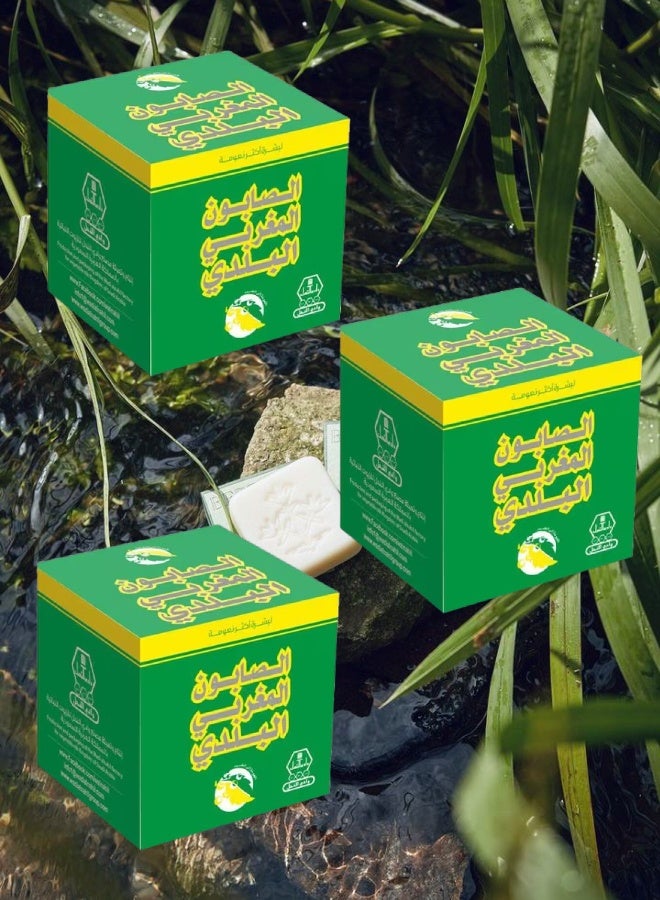 Wadi Al-Nahil 3 Pieces Moroccan soap 300grams - Image 1