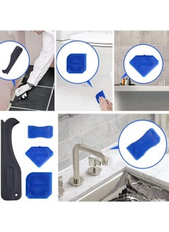 Generic Caulk Strip 2 Pack, Silicone Scraper Tool 4 Pcs, Kitchen Bathroom Toilet Wall Sealing Tape Waterproof Mold Proof Self Adhesive Sealant Strip, Remover Sealant Tools  - Image 3