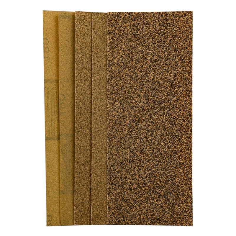 3M Sandpaper, 03039, Assorted Grits (40, 80, 120), 3 2/3 in x 9 in, 5 Sheets - Image 4