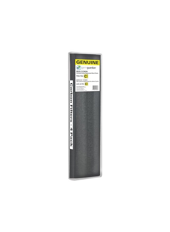 GermGuardian فلتر كربون أصلي من جيرم غارديان تكنولوجيز لجهاز تنقية الهواء جيرم غارديان 4 عبوات للاستخدام مع فلتر FLT5000 C لسلسلة AC5000 من أجهزة تنقية الهواء جيرم غارديان، FLT28CB4 - Image 1