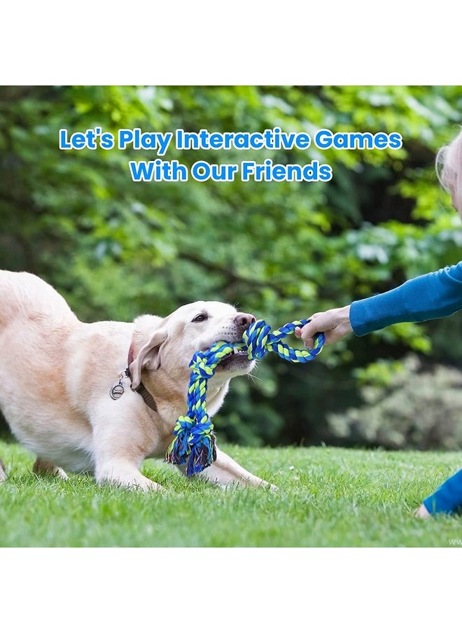 Feeko - Feeko Dog Rope Toys for Large and Medium Aggressive Chewers, 2 Pack Heavy Duty Dog Rope Toy for Large Breed, Indestructible Dog Chew Toys, Tug of War Dog Toy, 100% Cotton Teeth Cleaning - Image 1