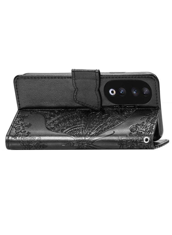 Green Tiger Case For Honor X9b Butterfly Love Flower Embossed Leather Phone Case - Image 5