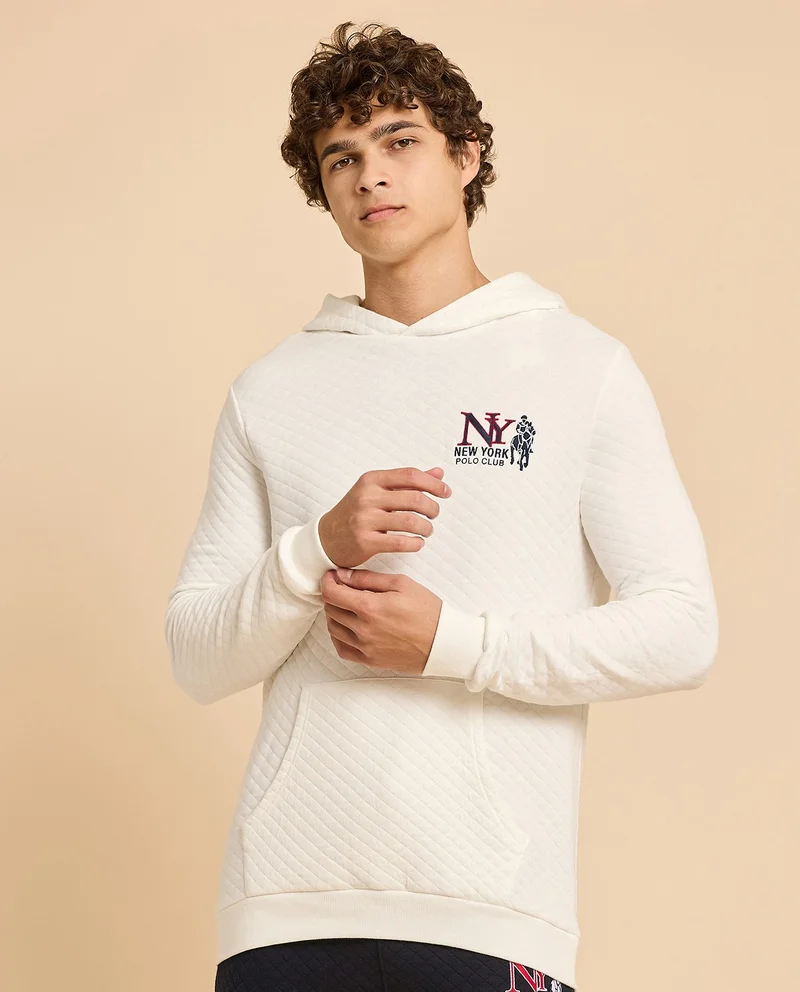 R&B Quilted Hoodie with Long Sleeves
