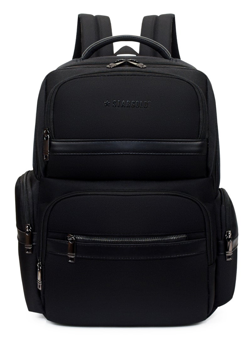 ستارجولد حقيبة ظهر مقاس 16.5 بوصة مع جيب أمامي ومنفذ USB وجيبين جانبيين - Image 1