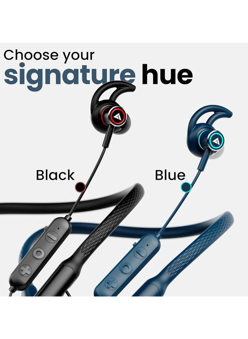 Boult Audio - ProBass Curve Neckband in-Ear Wireless Earphones with Latest Bluetooth 5.0 Without Vibration, IPX5 Sweatproof Headphones with Long Battery Life & Flexible Headset with in-Built Mic (Black) - Image 1