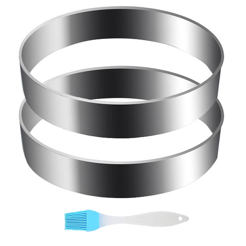 Fymlhomi Stainless Steel Omelet Ring  2pcs 8 Nonstick Cooking Rings for Pancake Omelette Sandwich 
