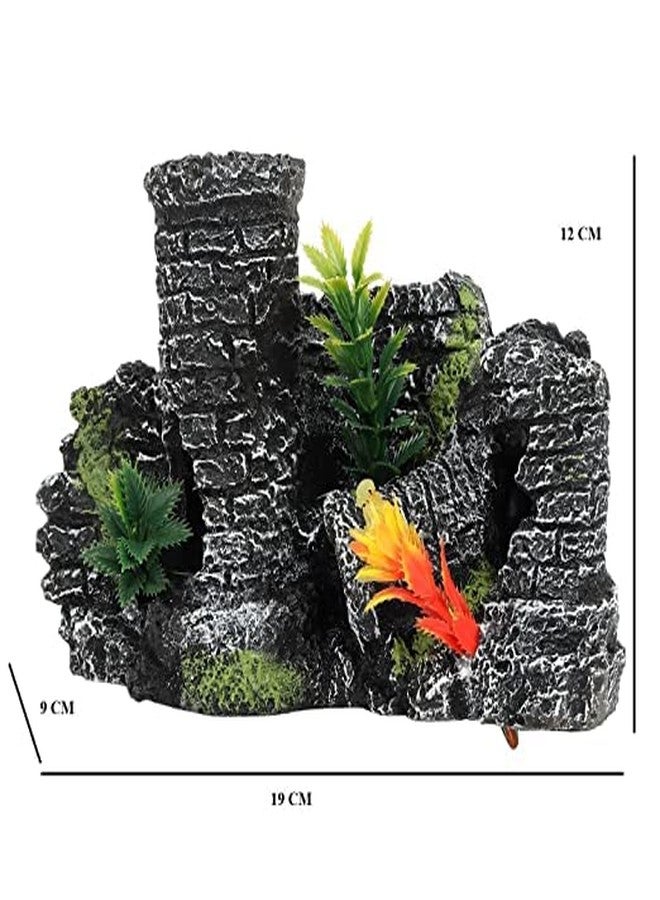 Mistletoe Broken Castle Resin Background for Beautiful Aquarium Decoration Ornament - Image 3
