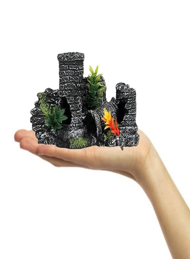 Mistletoe Broken Castle Resin Background for Beautiful Aquarium Decoration Ornament - Image 4