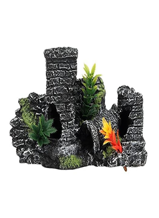 Mistletoe Broken Castle Resin Background for Beautiful Aquarium Decoration Ornament - Image 2