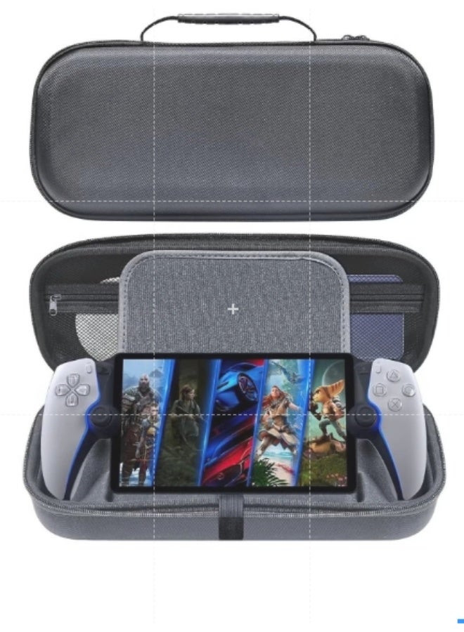 أنمي حقيبة حمل عدد 2 قطعة متوافقة مع حقيبة حمل حقيبة حمل متوافقة لمشغل PlayStation 5 Portal Portal عن بعد PS5 Portal حقيبة صلبة محمولة مع واقي شاشة PS5 غطاء حماية كامل PS5 ملحقات تخزين PS5 للسفر （أسود）