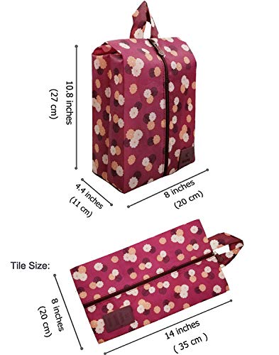 M-jump 4 Pack Travel Essentials Shoe Bags 4 Colors Fashion Shoe Bags for Men & Women Shoe Storage, Travel Accessories Vacation, Luggage Organizer Portable Shoe Pouch with Handle - Image 2