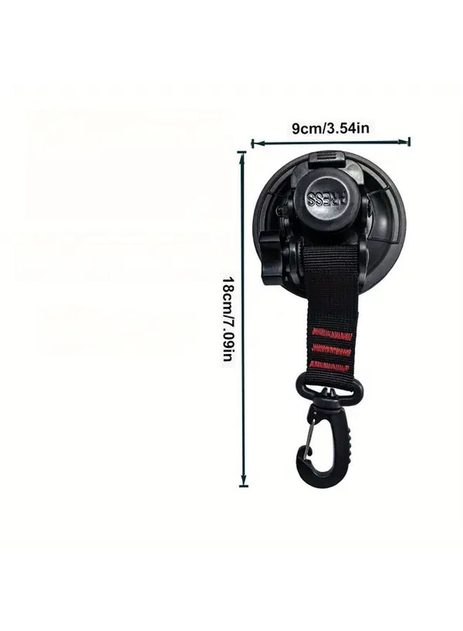 Large Suction Cup Hook 360 Rotating Heavy Duty Auto Car Mount With 5 Adjustable Straps - Image 2