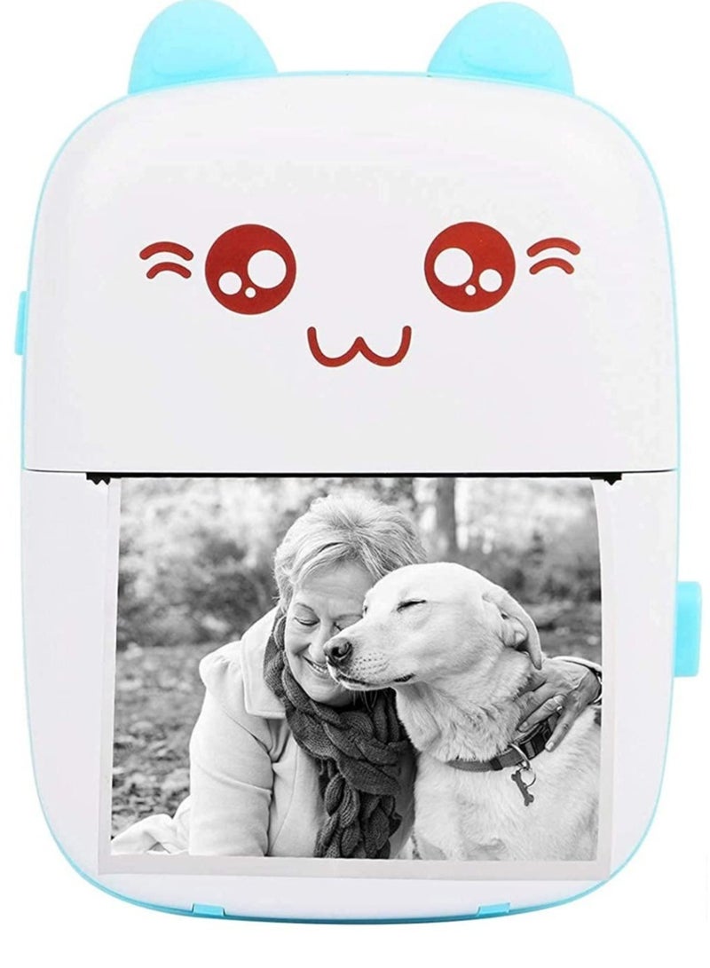 ELTRAZONE Portable Mini Pocket Printer Cute Thermal Printer with Thermal Printing Paper USB Cable for Note Photo Web Document Printing  - Image 1