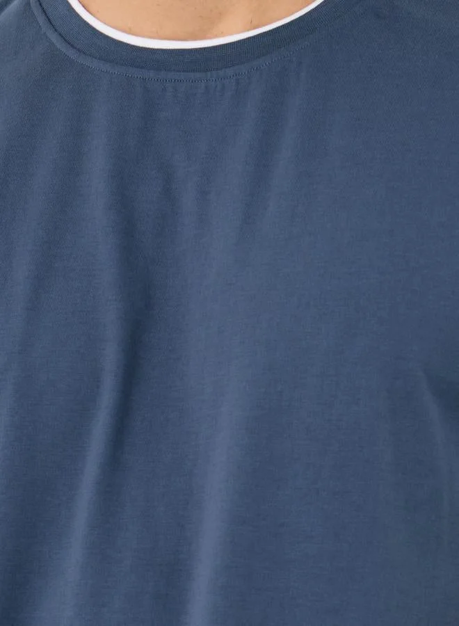 Styli Contrast Detail Regular Fit T-Shirt