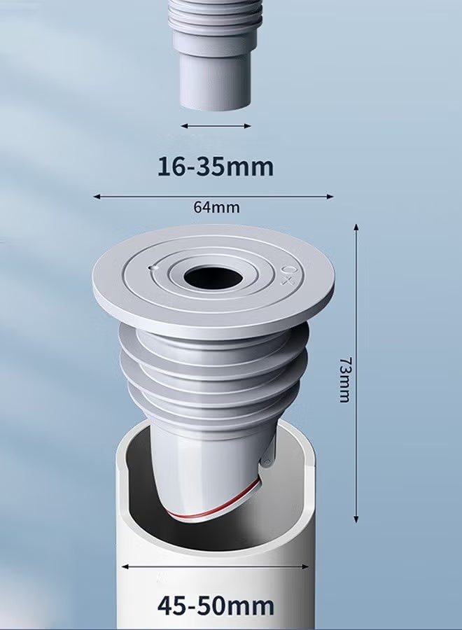 2 Pcs Sewer Pipe Seal Ring Sealing Cover,Preventer Silicone Odor Proof Drainage Trap,Suitable for Bathroom Bathtub Kitchen Cleaning Tools - Image 2