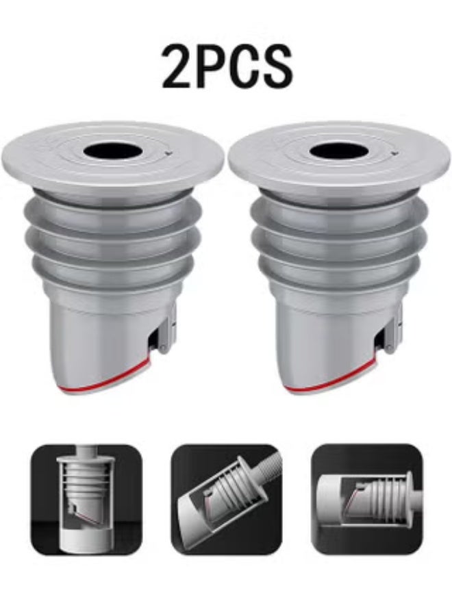2 Pcs Sewer Pipe Seal Ring Sealing Cover,Preventer Silicone Odor Proof Drainage Trap,Suitable for Bathroom Bathtub Kitchen Cleaning Tools - Image 1