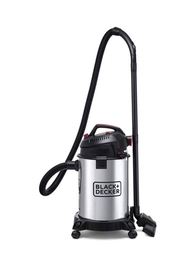 BLACK+DECKER Canister Stainless Steel Vacuum Cleaner With Wet And Dry Function 30 L 1610 W WV1450-B5 Silver/Black - Image 3