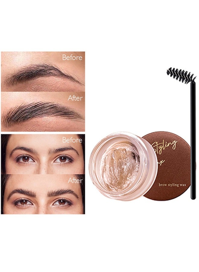 EELHOE Beast Perspective Waterproof Brow Styling Wax,Eyebrows Wax Gel Dip Brows Styling Cream Long Lasting Waterproof with Eyebrow Brush Gel Natural Makeup Secure Hold Clear 10g - Image 1