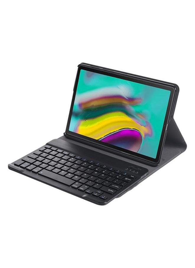 Green Tiger - DY720 Galaxy Tab S5e T720 T725 Detachable Plastic Bluetooth Keyboard Leather Tablet Case with Holder Black - Image 1