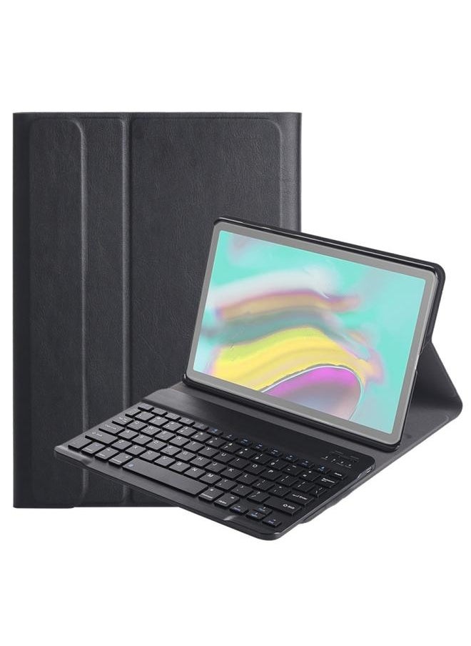 Green Tiger - DY720 Galaxy Tab S5e T720 T725 Detachable Plastic Bluetooth Keyboard Leather Tablet Case with Holder Black - Image 1