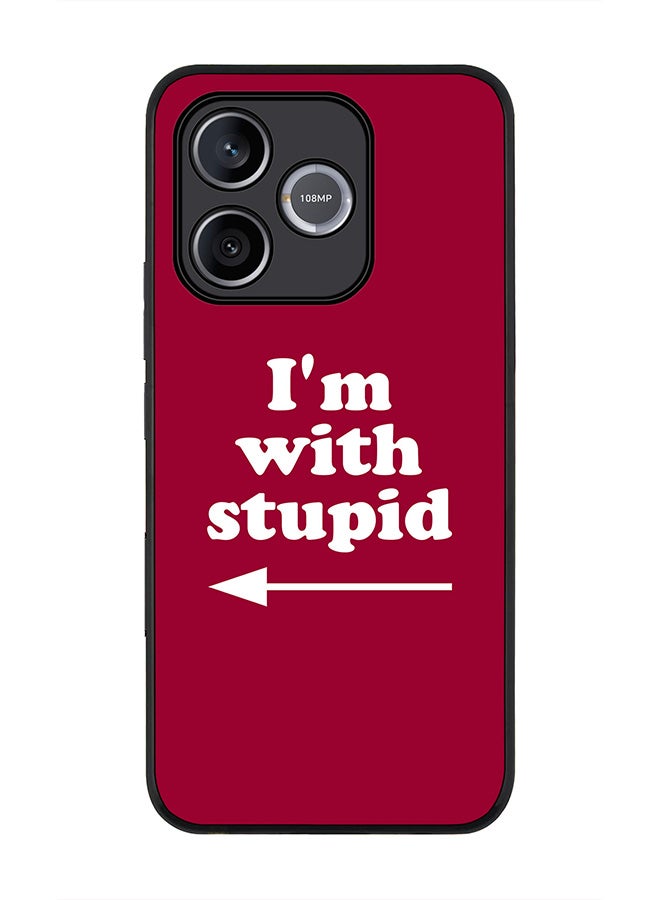 Stylizedd For Honor 600 Lite / 500 Smart / Honor X80i Case,Slim fit Camera Protection, Shockproof Thin Phone cover  - I'm with stupid - Image 1
