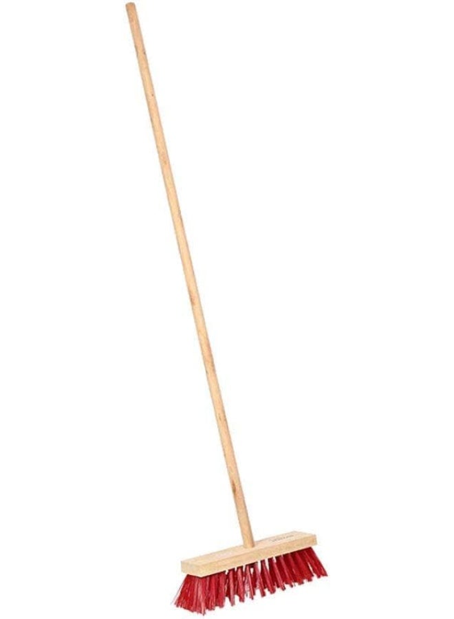 Royal Apex Sweeping Brush With Stick Head Stiff Bristle Hard Outdoor Broom Garden Yard Sweeper 30 Cm Set Of 2 - Image 2
