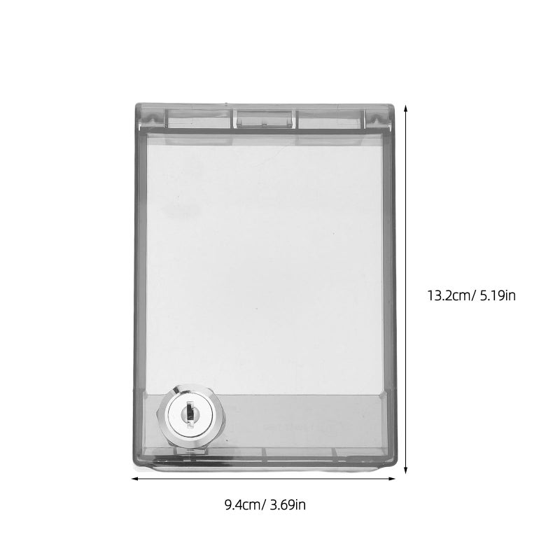 Large Lockable Thermostat Cover Box with Key Fits AC Panel 3.5x3.56 Inches or Smaller - Image 3