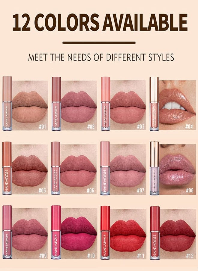 TopFinder® 24h Book Style Matte Lipstick Set, Waterproof, Long Lasting, Creamy Soft Shades, Liquid Smooth Touch With Beautiful Packaging- Set Of 12Pcs/Box - Image 5
