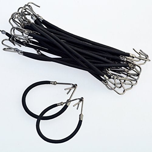 Miayon 24 Pieces Ponytails Hooks Elastic Band Hair Clips Rubber Bands Holder Hair Styling for Women Girls Black - Image 5
