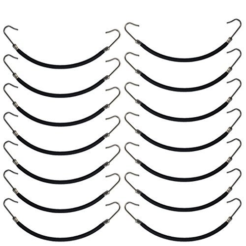Miayon 24 Pieces Ponytails Hooks Elastic Band Hair Clips Rubber Bands Holder Hair Styling for Women Girls Black - Image 1