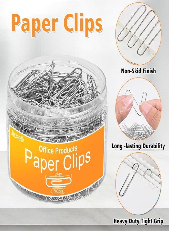 Jicsetk Medium Paper Clips,Paper Clip Medium Size,700 Pcs Clips Office Supplies for Paperwork Ideal for Home, School and Teacher Supplies. - Image 3