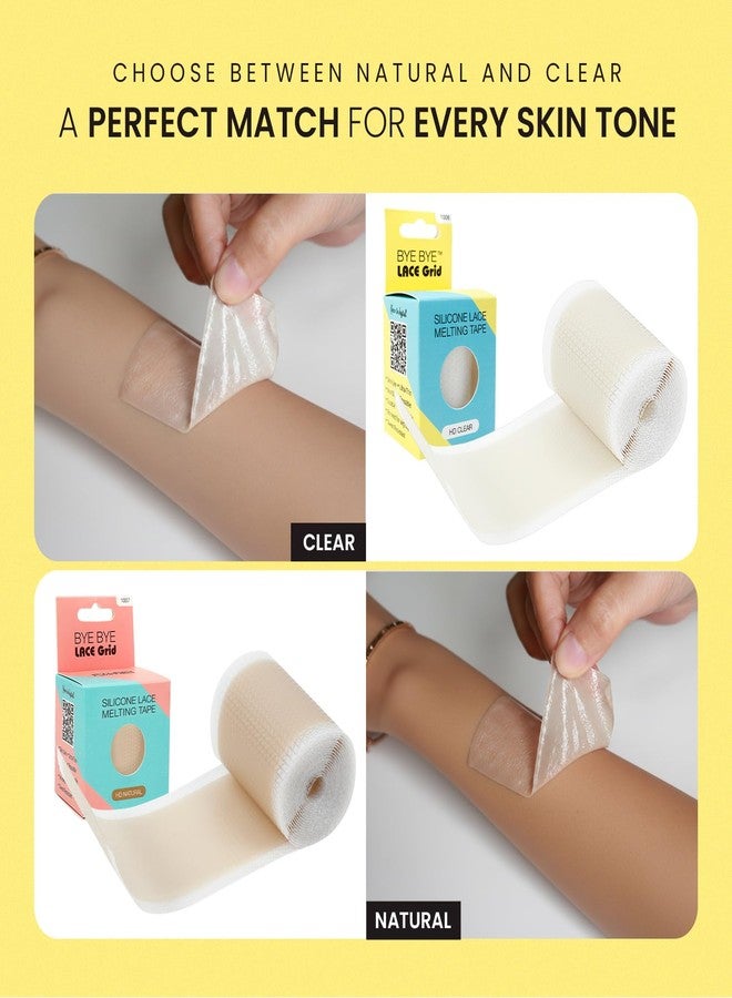 STUDIO LIMITED Lace Wig Grids and Knots Eraser Silicone Melting Tape, Bye Bye Lace Grid HD Natural Hide Cover Skinlike Durable Breathable Reusable Ultra-Thin Non-Slip Tape (Natural - 12 Packs) - Image 3