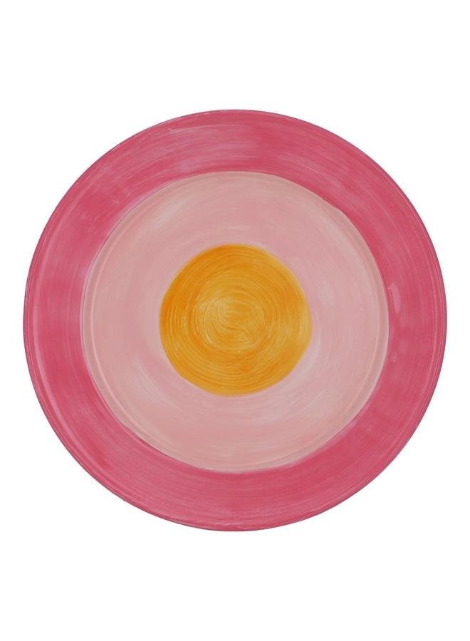 Alsaif Porcelain Dessert Serving Dish 25.5 X 1.5 Cm Round Pink - Image 1