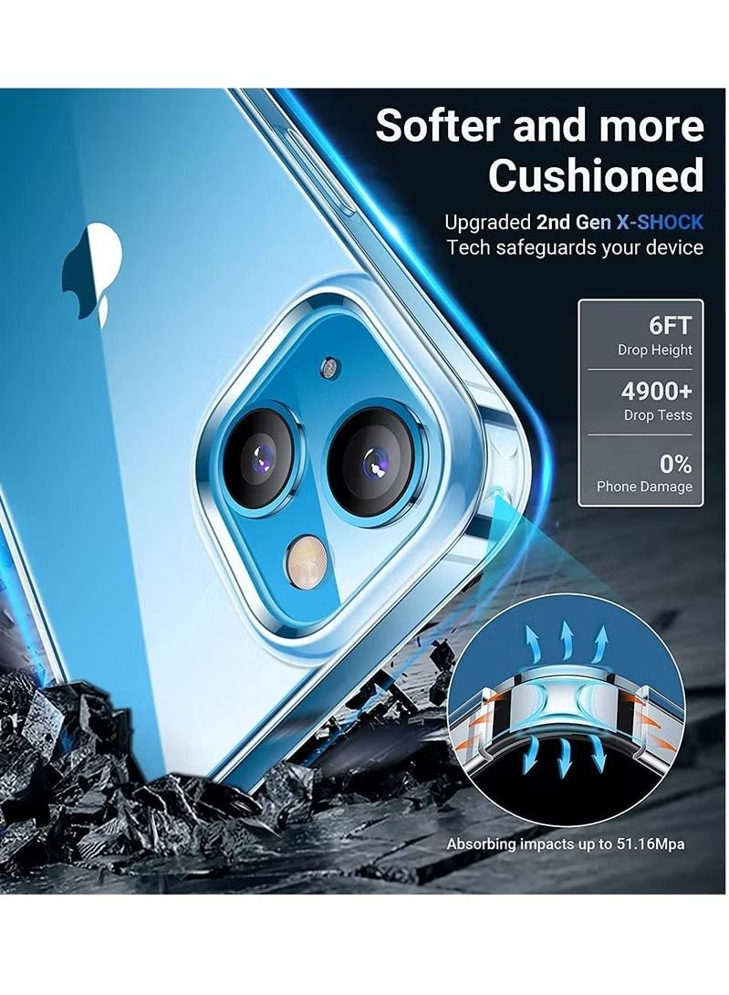 IAF Designed for iPhone 14 6.1 Inch Case Anti Yellowing Technology Flexible Scratch Resistant Drop Protection Clear Cover - Image 2