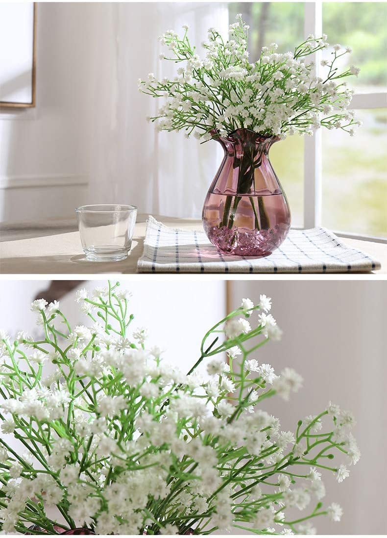 Generic Plastic Artificial Flowers For Decoration, Baby Breaths, Gypsophila Flowers For Home Decoration Bouquets Flowers Sticks For Gifting, Diy Craft, Without Vase, White, Pack Of 3 Piece  - Image 3