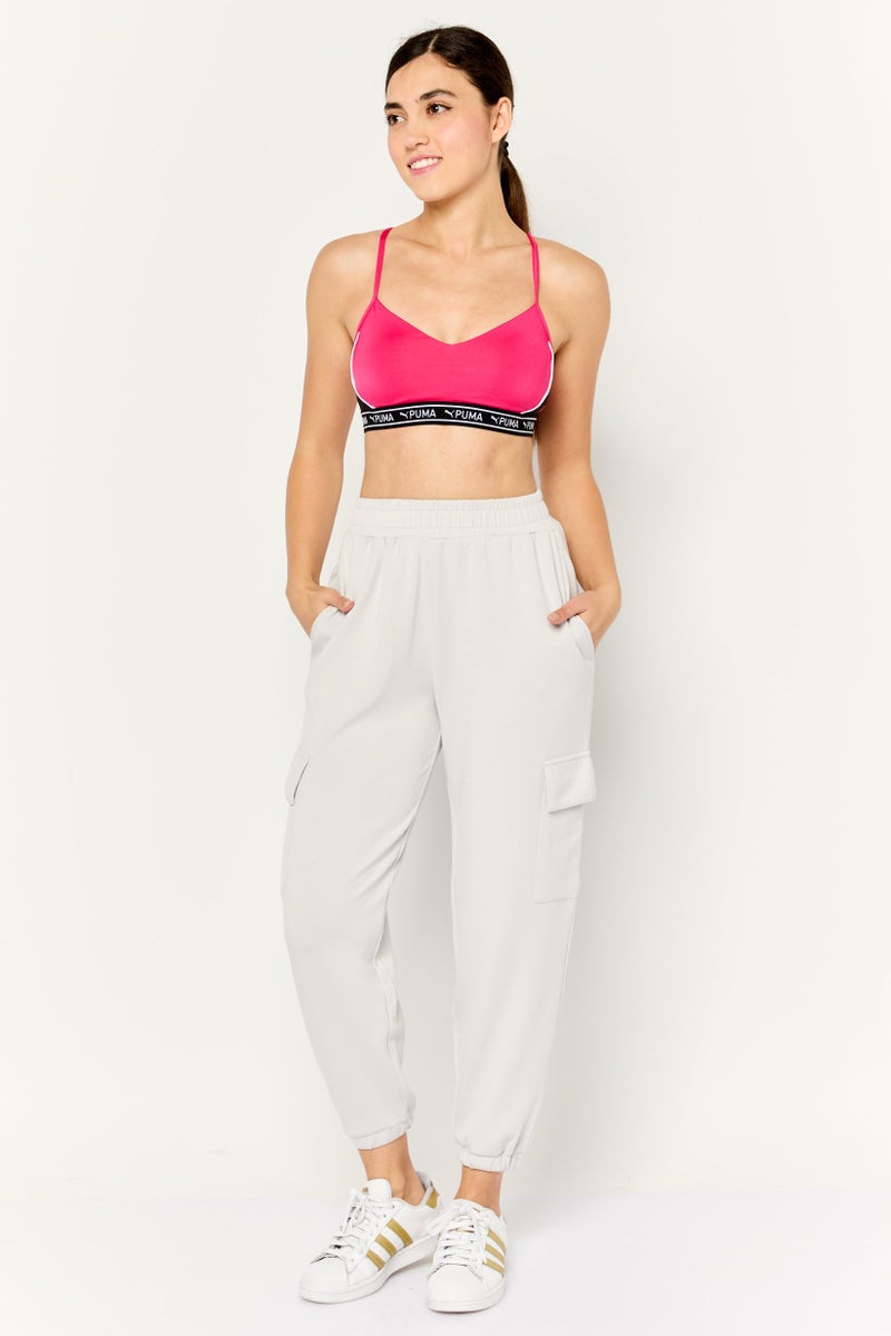 PUMA Women Brand Logo Lightly Padded Training Sports Bra, Pink - Image 2