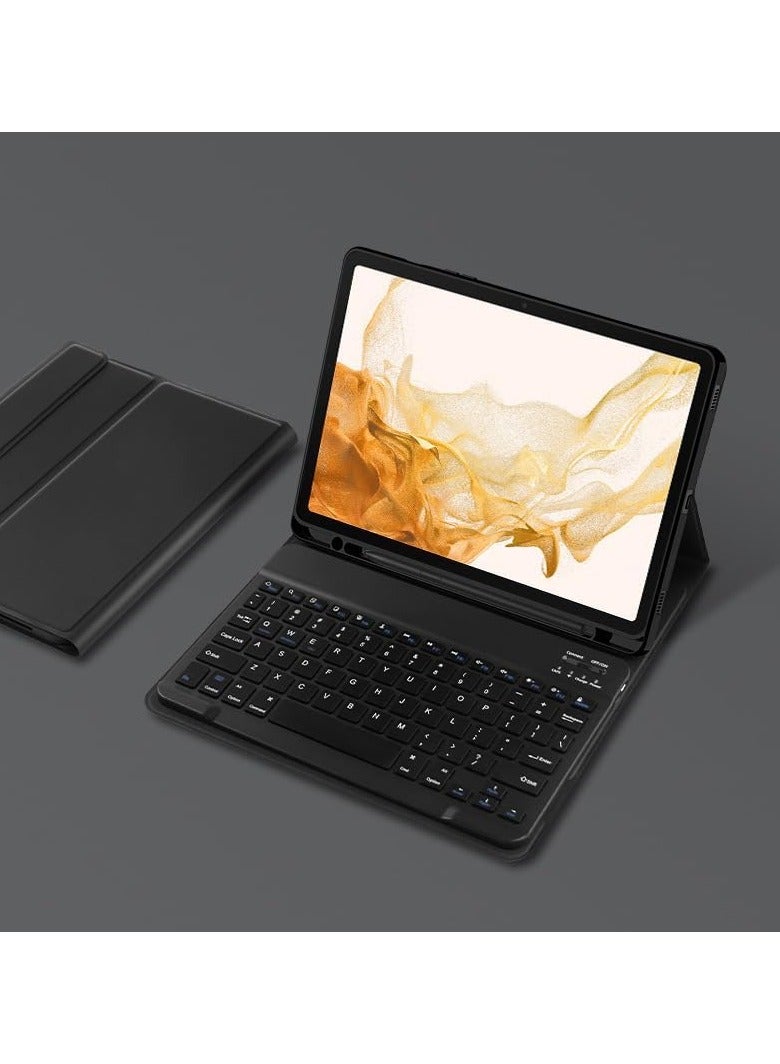 English Keyboard Is Compatible with The Samsung Galaxy Tab S9 Ultra Case - Detachable Slim Leather Stand S Pen Holder - Image 2