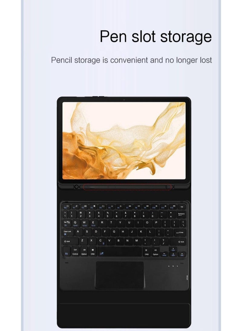 English Keyboard Is Compatible with The Samsung Galaxy Tab S9 Ultra Case - Detachable Slim Leather Stand S Pen Holder - Image 5
