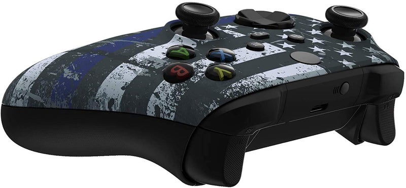 Custom Controllerzz Wireless Controller for Microsoft Xbox Series X/S & Xbox One - Custom Soft Touch Feel - Custom Xbox Series X/S Controller (X/S Blue Line) - Image 4