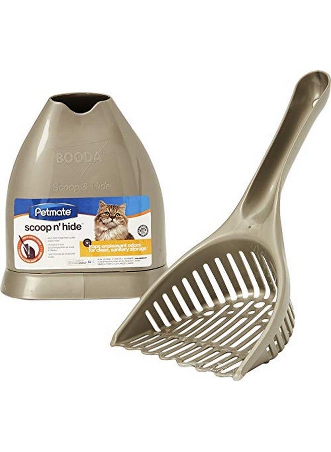 Petmate Scoop N' Hide Cat Litter Scoop with Discreet Litter Scoop Holder, Brushed Nickel - Image 3