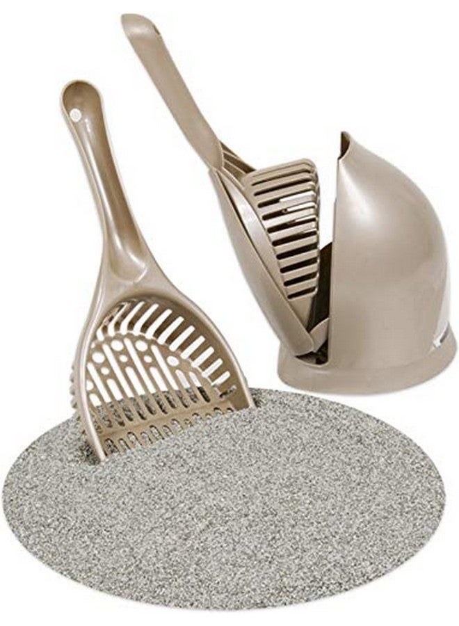 Petmate Scoop N' Hide Cat Litter Scoop with Discreet Litter Scoop Holder, Brushed Nickel - Image 2