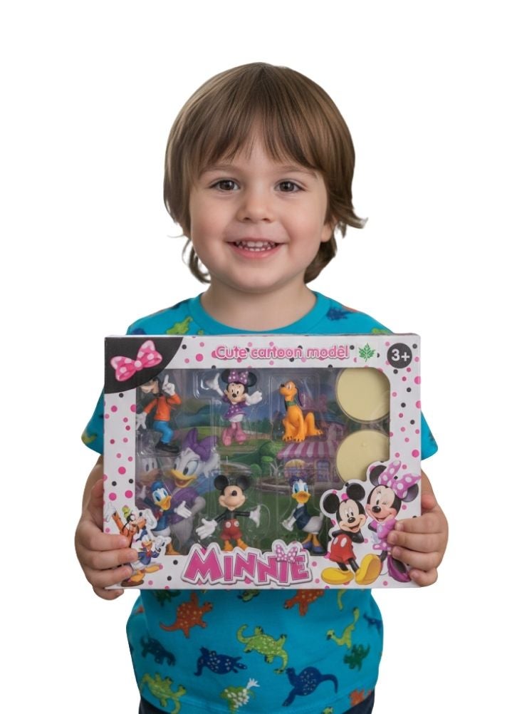 Premium Minnie Mouse Cartoon Figure Playset with Mickey Donald Daisy and Accessories for Kids - Image 3