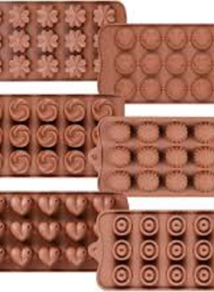قالب شوكولاتة سيليكون  قابلة لإعادة الاستخدام  , اشكال متعددة - Image 2