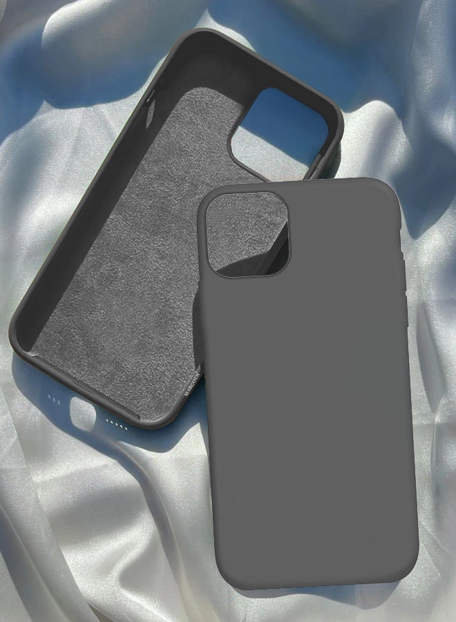 Silicone Case Cover for iPhone 13 6.1 inch Dark Grey - Image 3