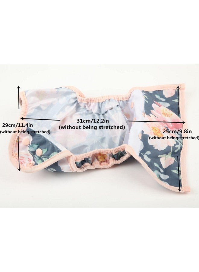 Sigzagor Baby Diaper Cover Nappy One Size 8lbs to 36lbs (Pink Flowers) - Image 4