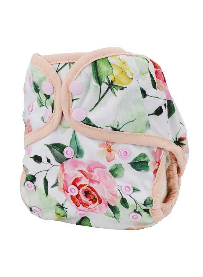 Sigzagor Baby Diaper Cover Nappy One Size 8lbs to 36lbs (Pink Flowers) - Image 1