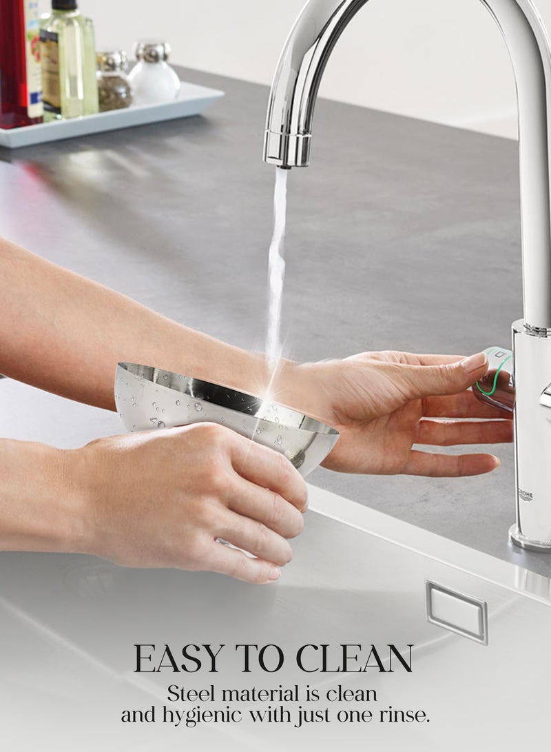 2 قطعة كوب آيس كريم من الفولاذ المقاوم للصدأ، كوب آيس كريم من الفولاذ المقاوم للصدأ، كوب حلوى ذو قاع مستقر قابل لإعادة الاستخدام، وعاء آيس كريم آيس كريم وعاء كيك لطيف - Image 3