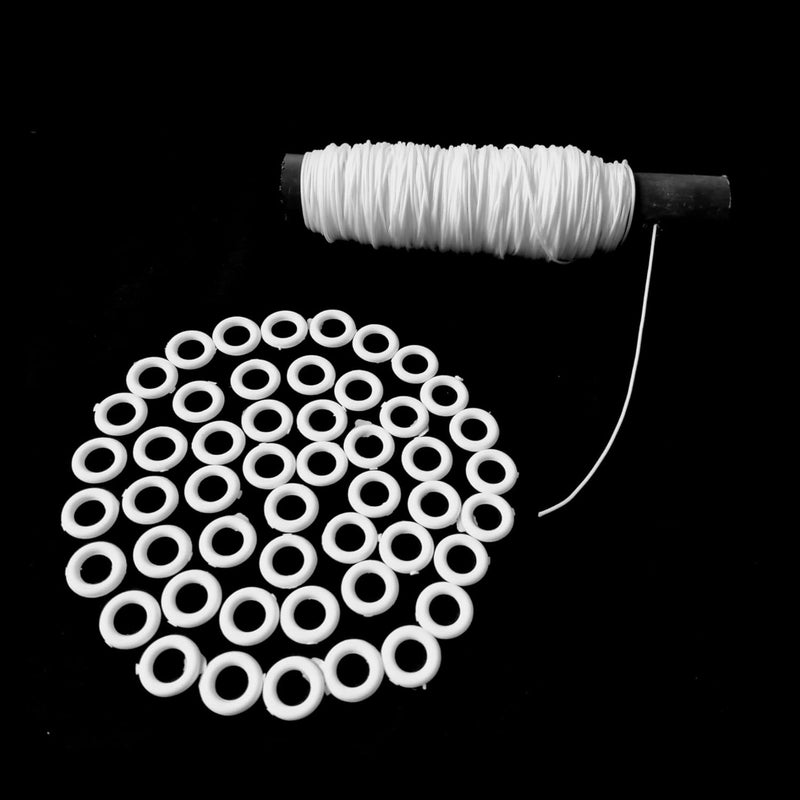 Polyester cord for Roman Blinds and Honeycomb Blinds, Multipurpose use for Crafting,Home Decor,DIY Projects, Repair and Renovation,etc. (Thickness 0.9mm) with FREE - 50 Roman Blinds rings. (50 meters)  - Image 1